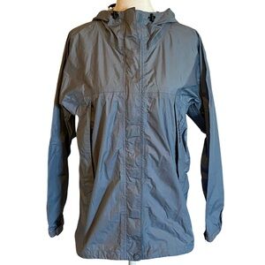 Marmot Slate Blue Windbreaker Jacket With Hood. Size M. Full Zip. Many Pockets.